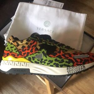 Versace “animal print” AUTHENTIC!! Size 14 rating 9/10 with dust bags and box!!